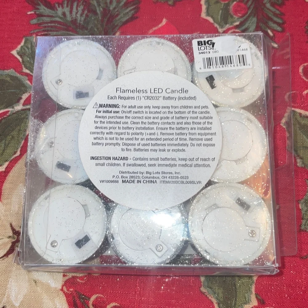 NEW Silver Flameless LED Votive Candles - 9 Pack